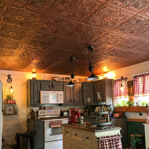 Miniatura 4 de À LA MAISON CEILINGS R14 Baldosa de Techo de Espuma Victoriana con Adhesivo (21.6 pies cuadrados/Caja), Paquete de 8, Blanco Ultra Puro - Satinado