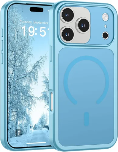 Miniatura 23 de SUPFINE Funda magnética para iPhone 11 Pro Max (compatible con MagSafe) (protección contra caídas de grado militar), delgada, translúcida mate, a