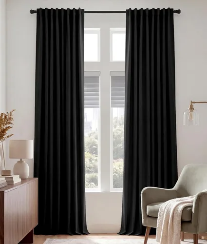 Miniatura 27 de PONY DANCE Cortinas cortas con aislamiento térmico para ventana pequeña, para guardería, baño, cocina, lavandería, caravana, sótano, 29 pulgadas