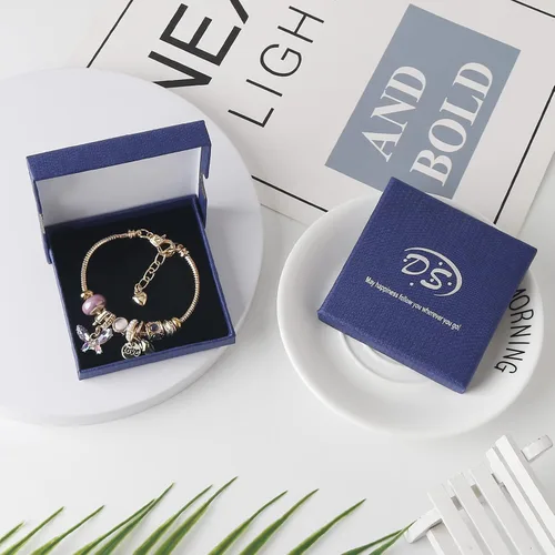 Miniatura 6 de DS Charm Bracelets for teen girls exquisite cute cartoon friendship bracelet Gold Stainless Steel Bangle birthday Gift box Adjustable little girls