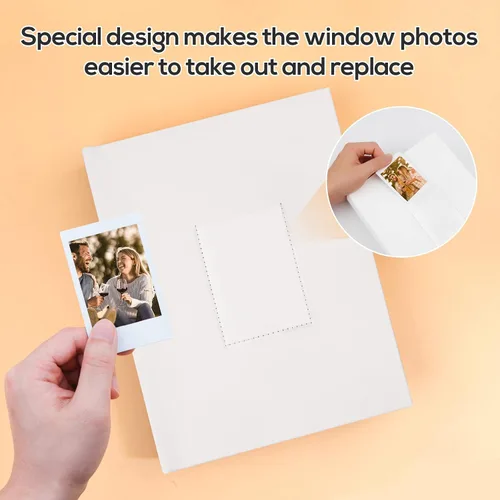 Miniatura 6 de Polaroid - Paquete de 2 álbumes de fotos con espacio de escritura, ventana frontal, álbumes de fotos Polaroid de 3 pulgadas para cámara instantánea