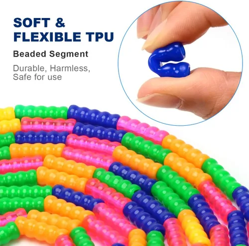 Miniatura 2 de Coolrunner Cuerda de saltar de 16 pies de largo (1 paquete), cuerdas de saltar holandesas dobles, cuentas suaves para niños adultos, plástico