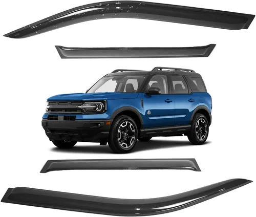Miniatura 202 de Viseras para ventanas para Mazda 3 Sedán 4 puertas 2004 2005 2006 2007 2008 2009 estilo JDM Mugen, deflector de viento, protector solar y de lluvia