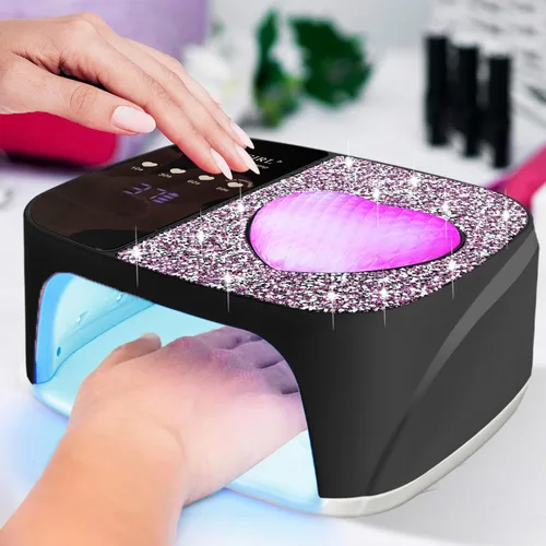 Miniatura 8 de Kit de lámpara de uñas UV LED LimeGirl para esmalte en gel profesional de curado rápido Luz secadora negra con 4 configuraciones de temporizador