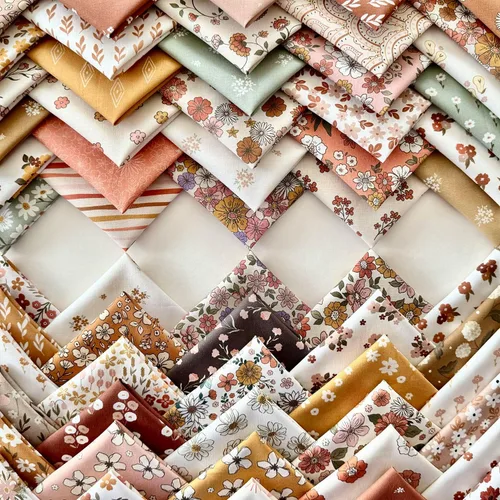 Miniatura 175 de Paquete de tela de algodón de color sólido, 50 cuadrados precortados (8 x 8 x 8 pulgadas), 100% algodón, 120 GSM, fabricado en Türkiye