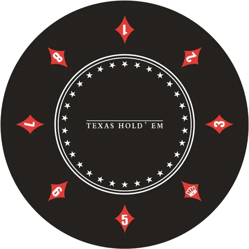 nuveti Alfombrilla de póquer redonda de 61/79/119/140/160 cm para Texas Holdem | Mesa de póquer portátil con diseño Art Deco para jugar cartas,