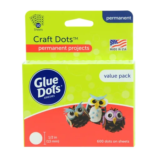 Miniatura 5 de Glue Dots N' Go Dispensador con puntos para manualidades, (04484). 375 pulgadas, rojo, 200 unidades y 8961 1/2 pulgada escolar 600 unidades paquete