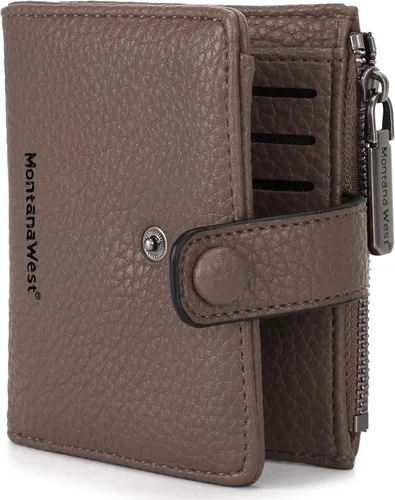 Miniatura 2 de Montana West Cartera para mujer con bloqueo RFID y bolsillo para monedas con cremallera, B Caqui