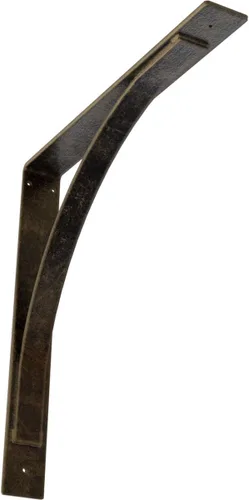 Miniatura 38 de Soporte de acero Morris de 3 pulgadas de ancho x 6 pulgadas de profundidad x 6 pulgadas de alto, latón envejecido