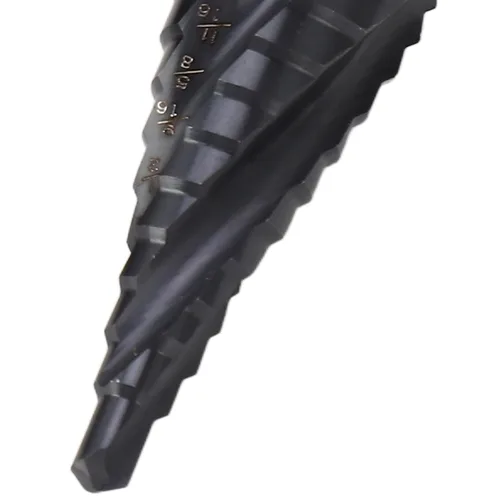 Miniatura 3 de M35 Cobalt Step Drill Bit Set, 4 Spiral Flute Step Bits with 1/4 Inch Shank, Multi Functional Step Bit for Metal Wood Plastic, Includes 3 Step Bits