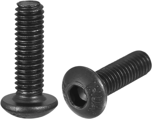 Miniatura 15 de uxcell Tornillos de cabeza de botón hexagonal M3x6mm Tornillos de acero de aleación 100pcs