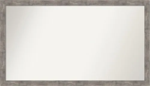 Miniatura 26 de Amanti Art Silver Bathroom Mirror for Over Sink, 24x49 Custom Made Marred Pewter Rectangle Vanity Mirror, Oversize Casual Wood Frame, Hangs Estaño