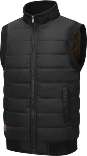 Miniatura 61 de Msmsse Chalecos de invierno para hombre, con forro polar, acolchado, casual, sin mangas