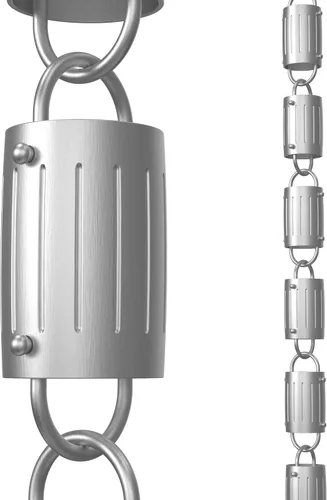 Miniatura 7 de Rain Chains Direct Extensión de cadena de lluvia de eslabones cuadrados, 3 pies de largo, aluminio, recubierto con polvo negro, reemplazo funcional