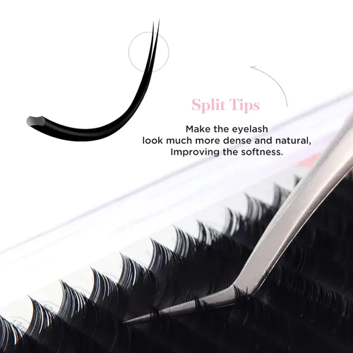 Miniatura 4 de BEYELIAN - Extensiones de pestañas, pestañas individuales, 0.15mm, Rizo D+, 7-15mm, extensiones de pestañas clásicas súper mate, extensión