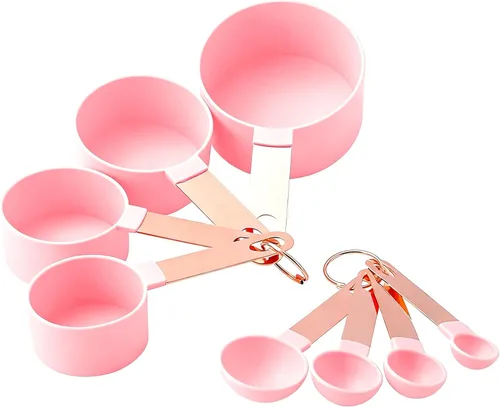 Juego de taza medidora y cuchara medidora, juego de 8 tazas medidoras de líquidos o juego de tazas medidoras en seco, juego de cuchara medidora con