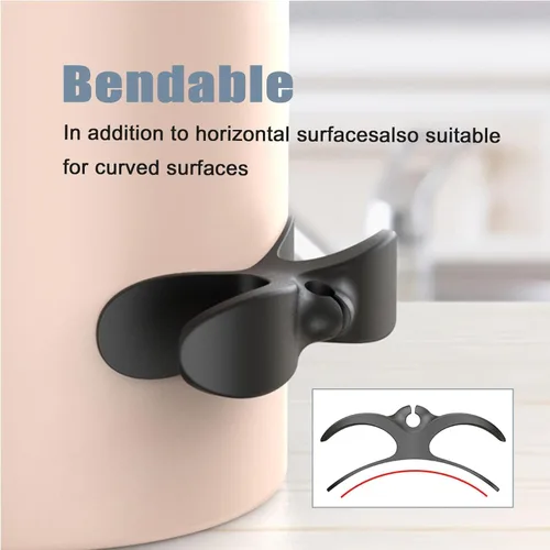 Miniatura 2 de Paquete de 3 enrolladores de cables para electrodomésticos, organizador de cables, organizador de cables, adhesivo para pegar en el ordenado
