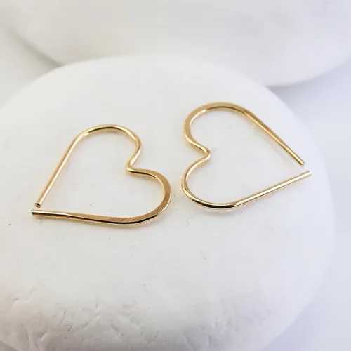 Miniatura 20 de Aretes de aro finos martillados, elegantes plata esterlina geométrica sólida, relleno de oro y relleno de oro rosa; para mujer por Lotus Stone