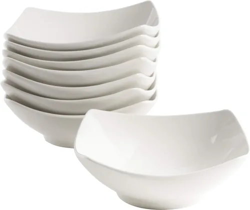 Miniatura 8 de Gibson Home Zen Buffet - Tazones de ensalada de porcelana de 41 onzas resistentes a los arañazos y a los arañazos, 4 unidades, gran capacidad, aptos