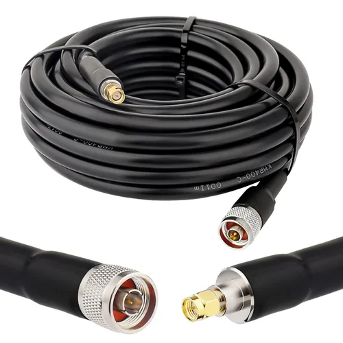 Miniatura 14 de XRDS -RF Cable SMA a N de 2 pies, conector N-macho a SMA-macho Cable de extensión KMR400 de baja pérdida