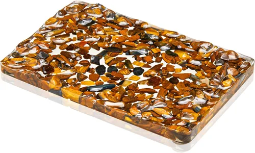 Miniatura 10 de Jabonera rectangular hecha a mano con piedras para decoración de ducha y baño, bandeja de jabón natural para mantener el jabón seco, accesorios