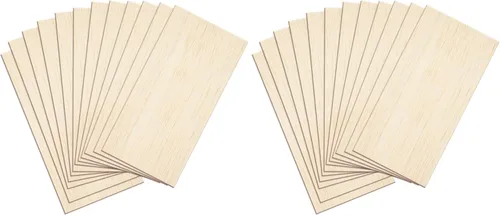 Miniatura 9 de 12 hojas de madera de balsa sin terminar de 8 x 4 pulgadas de grosor para manualidades, 0.079 in de grosor Craftiff