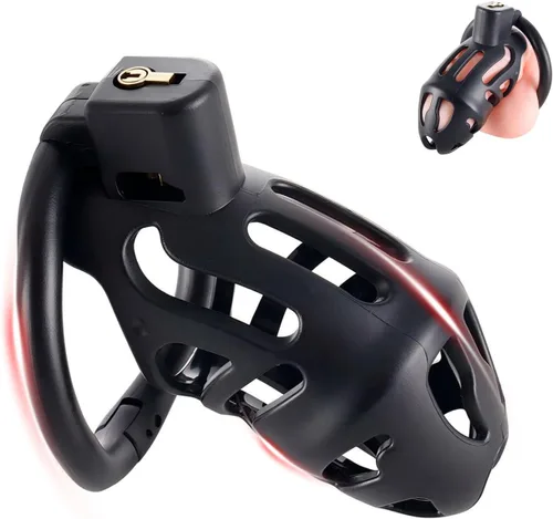 Sex Toys - Jaula para el pene con 3 anillos de diferentes tamaños, jaulas de castidad masculina, ligera y transpirable, utilizada para restringir el