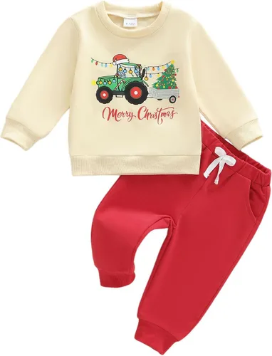 Miniatura 139 de Conjunto de camisa larga y divertida para bebé niño y niña, ropa de primera Navidad, 6, 12, 18, 24 meses, 2T