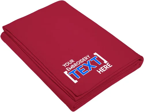 Miniatura 15 de Printualist Manta de forro polar personalizada, jaspeado atlético, añade tu nombre bordado, manta de recuerdo personalizada para inauguración