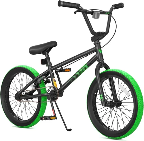 Miniatura 9 de 67i - Bicicleta BMX para niños de 18/20 pulgadas, bicicleta para niños de 8 a 12 años con freno U delantero y trasero, asiento ajustable, horquilla