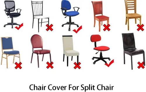 Miniatura 7 de LINGXIYA Funda de asiento elástica dividida, fundas para silla de computadora de oficina, funda de silla giratoria impresa, fundas protectoras B