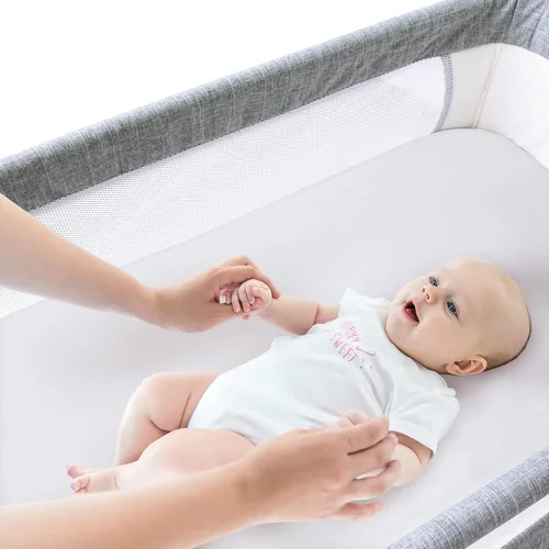 Miniatura 5 de Sábanas de moisés que se ajustan a Maxi COSI Iora, Fodoss, Yacul, Cloud Baby y Graco Travel Lite Bedside Sleeper, 100% algodón, paquete de 2, sábana