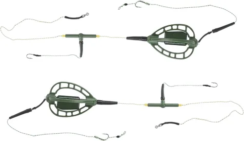 Miniatura 6 de plplaaoo Comedero de pesca de carpa, cesta de trampa de pesca, dispositivo de anidación de carpa de acero al carbono, bobina de alimentador de pesca