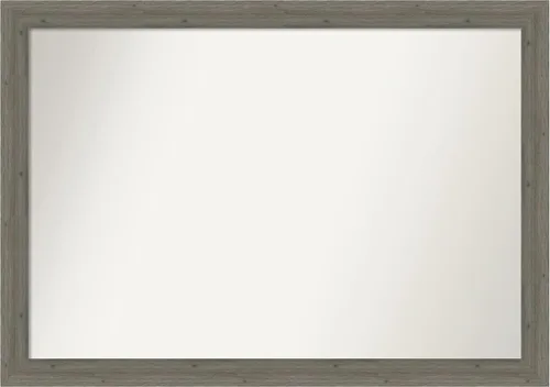 Miniatura 506 de Amanti Art Espejo de pared personalizado no biselado (24.5 x 24.5 pulgadas), marco gris marrón alta, varios tamaños personalizados, espejo de baño
