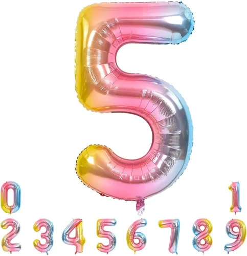 Miniatura 88 de TONIFUL 40 Inch Pastel Blue Number 8 Foil Balloons Large Mylar Foil Digital 8 Balloons for 8th Birthday, Gender Neutral Party, Baby Shower, Oro rosa