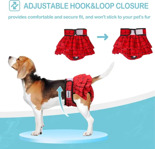 Miniatura 2 de Avont Paquete de 3 Pañales Lavables para Perras Hembras, Pañales Reutilizables para el Período/Cobertura para Perritas en Ciclo de Celo