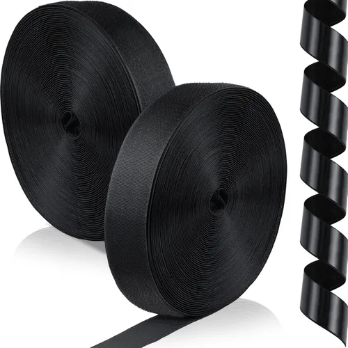Miniatura 10 de Maitys 4 rollos de cinta autoadhesiva resistente de nailon con parte trasera adhesiva fuerte para manualidades, tiras alternativas para colgar