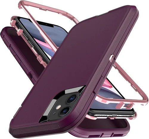 Miniatura 16 de YmhxcY Funda para iPhone 11 a prueba de golpes, a prueba de caídas, a prueba de polvo, 3 capas, duradera, resistente protección para teléfono Apple