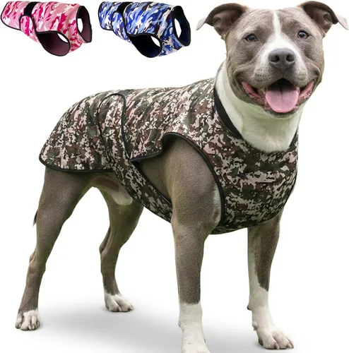 Miniatura 21 de Chaleco refrescante para perros, 2 capas de enfriamiento con tela de microfibra suave, ligero, ajustable y cómodo, protección UV para perros