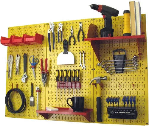 Miniatura 17 de Organizador de herramienta control de pared 30-wrk-400wb estándar panel perforado mesa de trabajo de metal, 30-WRK-400 BB Negro
