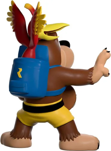 Miniatura 6 de Youtooz Figura de vinilo de Banjo Kazooie, figura de acción de 4.5 pulgadas, Banjo el oso con su amigo Kazooie The Red Bird – Colección de figuras