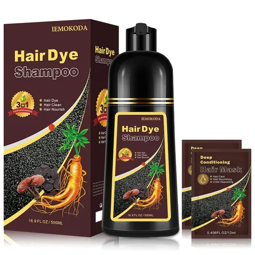 Miniatura 10 de YOCISKU Hair Dye Shampoo, 3 in 1 Gray Hair Coverage Herbal Dye Shampoo For natural-looking shine Ammonia-free fresh aroma stays gentle on