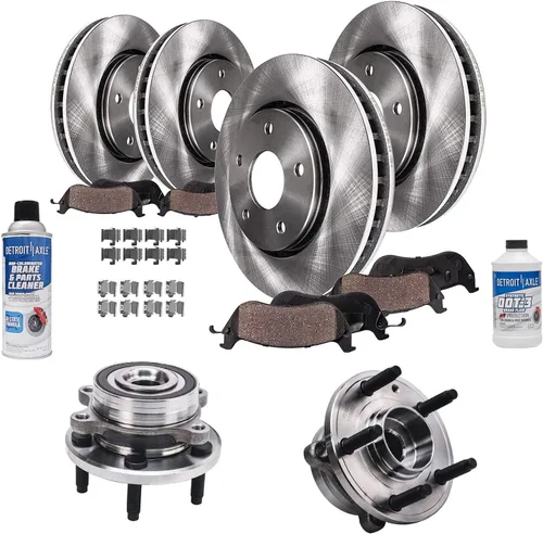 Miniatura 73 de Detroit Axle - Rotores de freno para Nissan NV2500 NV3500 NV1500 NV1500 2012-2021, repuesto de rotores de freno de disco: rotor delantero de 14.17