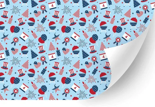 HTV4U American Theme - Vinilo de transferencia de calor con estampado (4 de julio, 18.5 x 12 pulgadas), vinilo para planchar, película de papel de