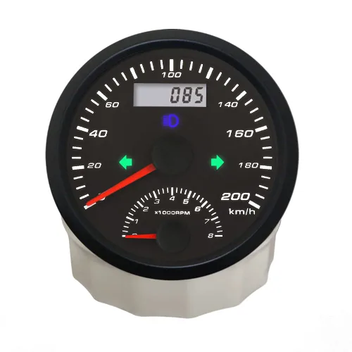 Miniatura 3 de ELING Velocímetro GPS universal de 124.3 mi/h con medidor de 8000 RPM para camión, barco, IP67, impermeable, clase de coche, 3.346 in, 9-32 V