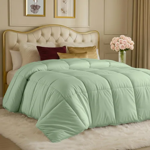 Miniatura 22 de Utopia Bedding Edredones tamaño Queen, relleno de edredón para todas las estaciones, edredón alternativo de plumón cosido en caja con pestañas