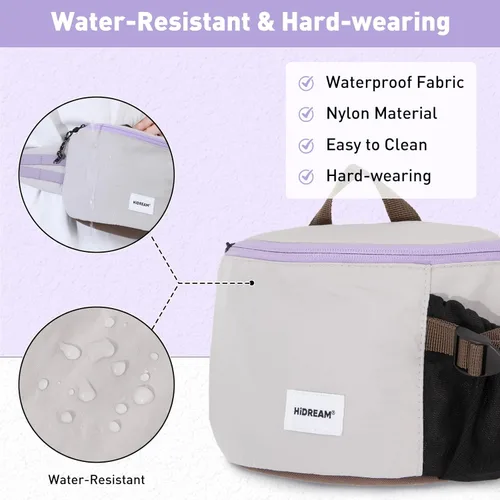 Miniatura 4 de ETIAL Bolsa de golosinas para perros, cintura ajustable para entrenamiento de mascotas o paquete cruzado con soporte para botella de agua, gran