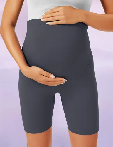 Miniatura 3 de BONVIGOR Pantalones cortos de maternidad sobre el vientre, para entrenamiento, yoga, atlético, embarazo, pantalones cortos de descanso