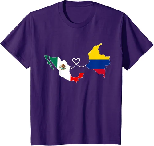Miniatura 24 de Camiseta Half Colombian Half Mexican Flag Map DNA Mexico Colombia