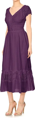 Miniatura 2 de Anna-Kaci Renaissance Campesant Maiden Boho Inspirado en Manga Casquillo Vestido de Encaje